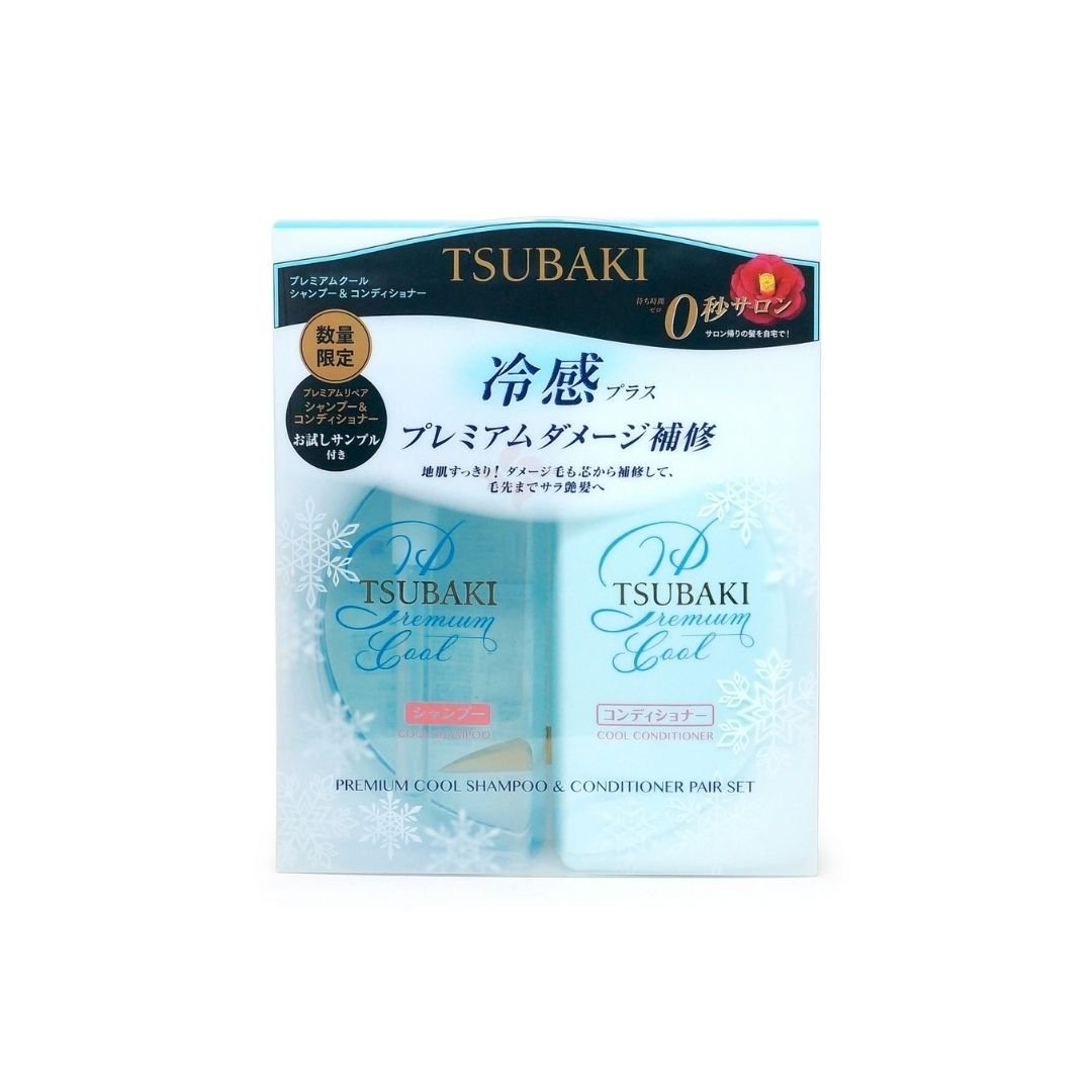 Bộ dầu gội xả sạch dầu mát lạnh Tsubaki Premium Cool 490ml Bộ dầu gội xả sạch dầu mát lạnh Tsubaki Premium Cool 490ml