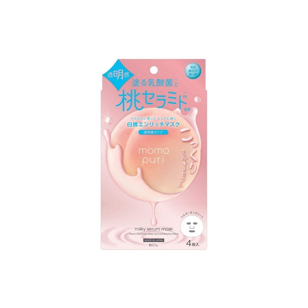 Mặt nạ tinh chất cô đặc dưỡng ẩm Momopuri Milky Serum Mask 4 mếng Mặt nạ tinh chất cô đặc dưỡng ẩm Momopuri Milky Serum Mask 4 mếng