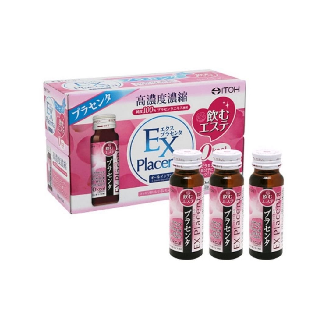 Nước uống tinh chất nhau thai Itoh EX Placenta (Hộp 10 chai x 50ml) Nước uống tinh chất nhau thai Itoh EX Placenta (Hộp 10 chai x 50ml)