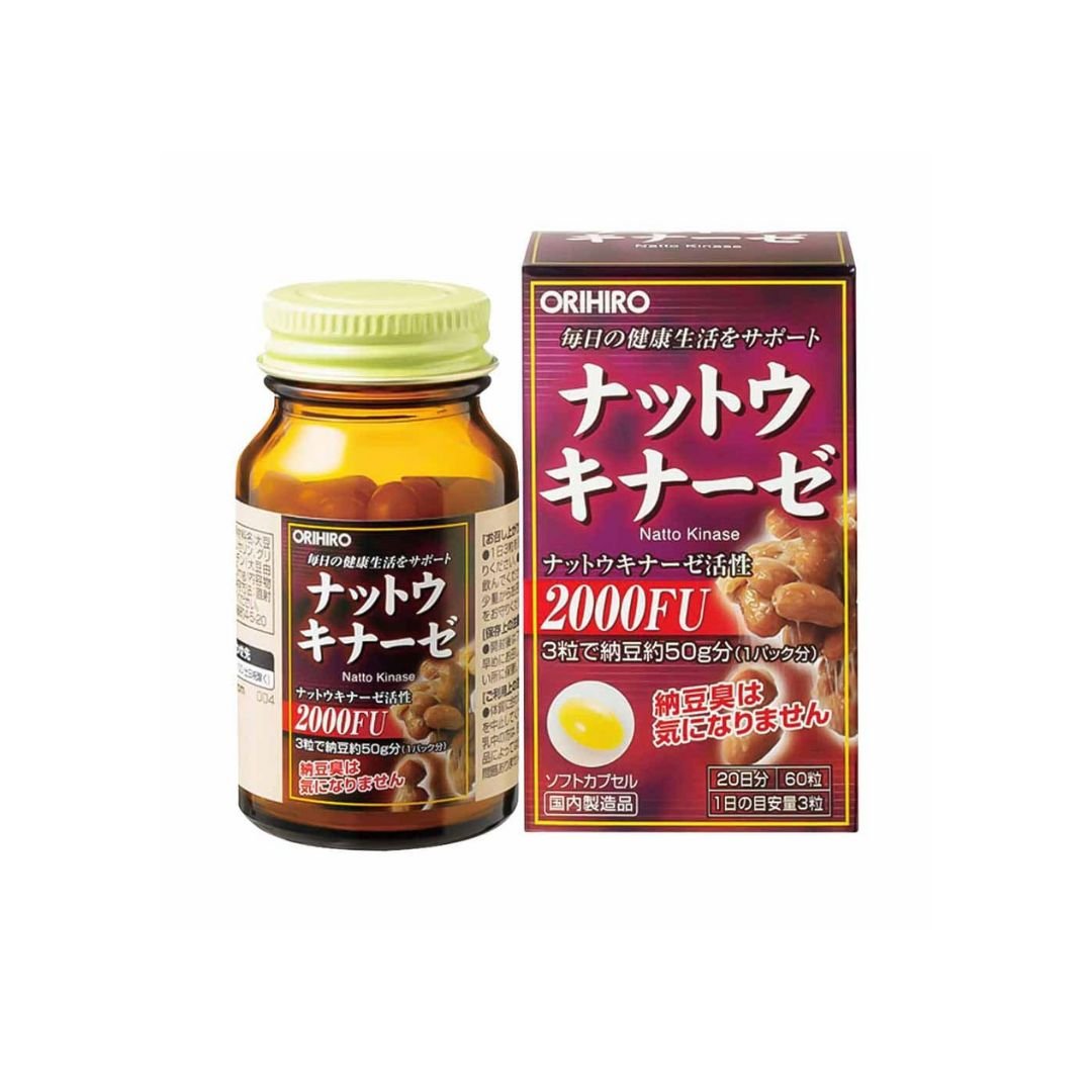 Viên uống hỗ trợ điều trị tai biến Orihiro Nattokinase 2000F Viên uống hỗ trợ điều trị tai biến Orihiro Nattokinase 2000F