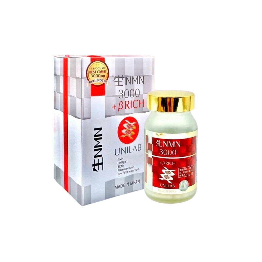 Viên uống hỗ trợ trẻ hóa làn da, tăng cường đề kháng NMN 3000 Brich Unilab 60 viên Viên uống hỗ trợ trẻ hóa làn da, tăng cường đề kháng NMN 3000 Brich Unilab 60 viên