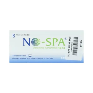 Thuốc No-spa 40mg Sanofi điều trị co thắt cơ trơn, sỏi túi mật, sỏi ống mật (1 vỉ x 10 viên)